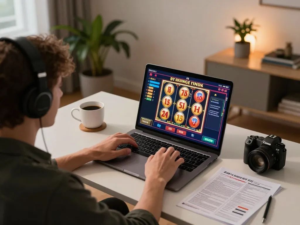 Player enjoying u888 online slots during a cozy home gaming session