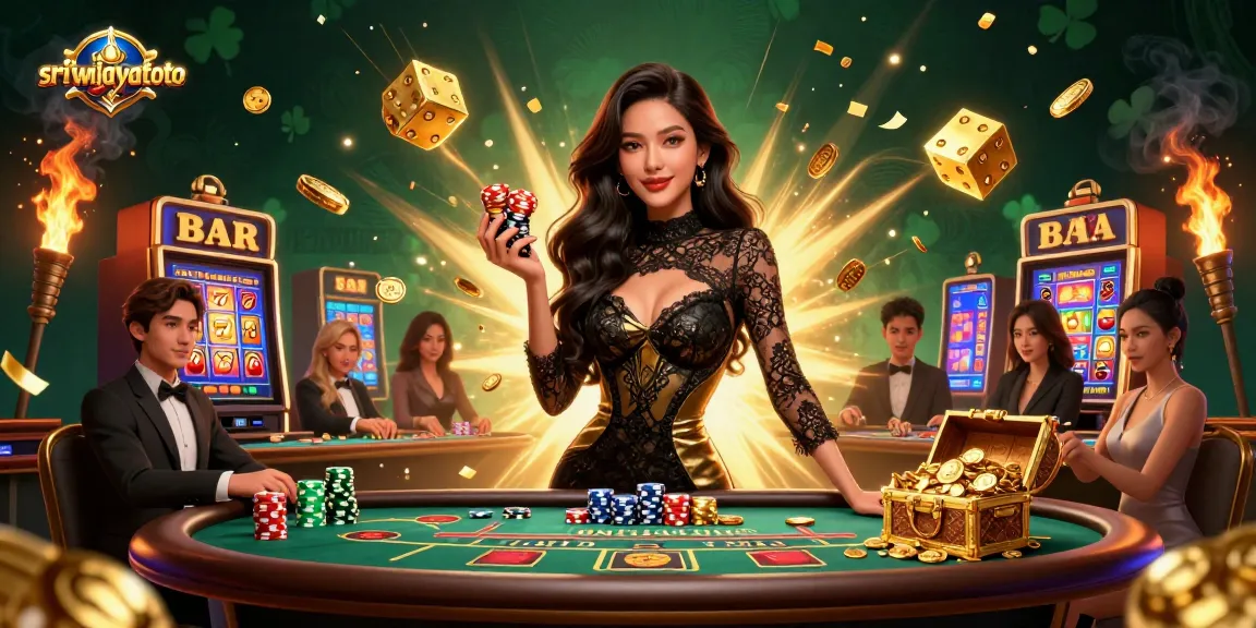 Experience the excitement of sriwijayatoto at a glamorous baccarat table with stunning casino visuals.