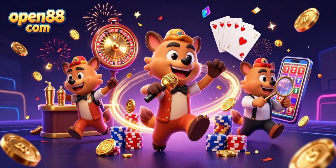 Engage with exciting games at open88 com, showcasing a dynamic hyena casino club atmosphere.