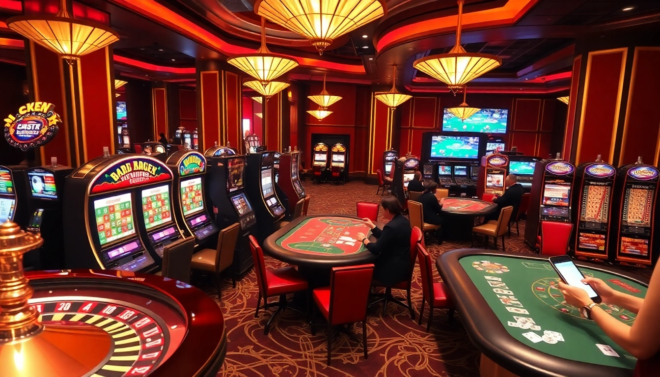 Betting enthusiasts enjoying casino games at https://jun88.now/ showcasing excitement and luxury.