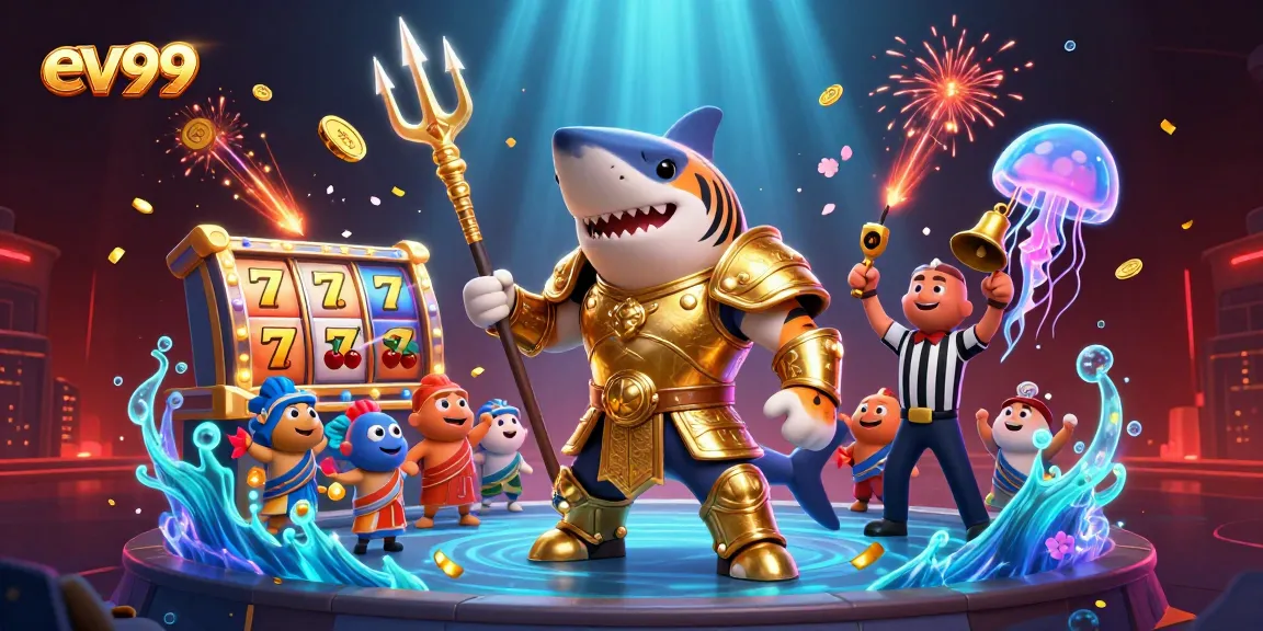 Experience thrilling gameplay at ev99 with vibrant 3D casino elements highlighting an underwater colosseum.