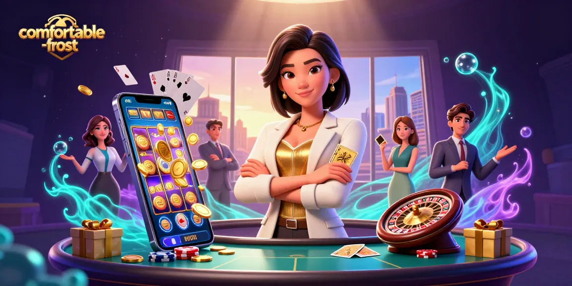 Experience excitement and winning moments with comfortable-frost's impressive casino scene featuring slots, cards, and vibrant visuals.