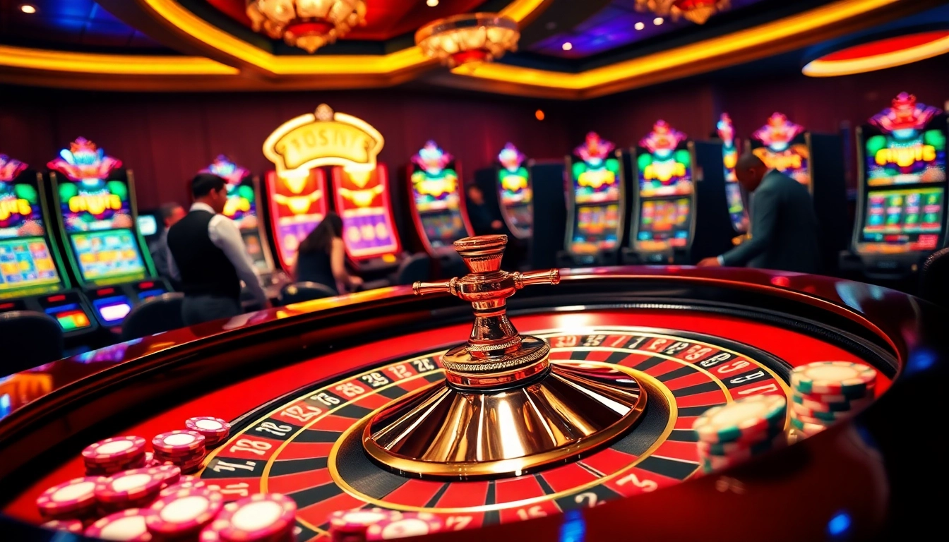 Experience thrilling gameplay at https://nk88zz.bio/ with vibrant casino surroundings and engaging roulette action.