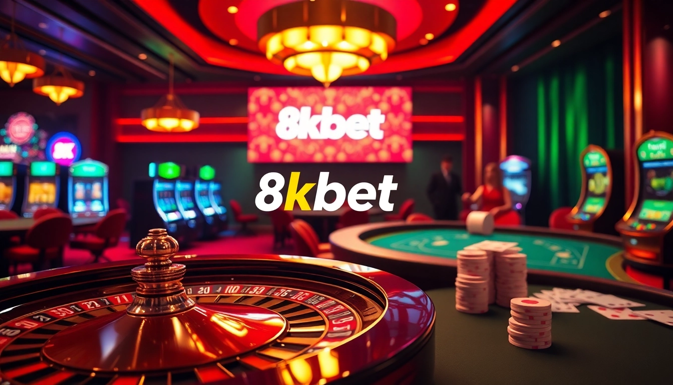 Experience thrilling casino action at 8kbet with live dealers and vibrant gaming tables.