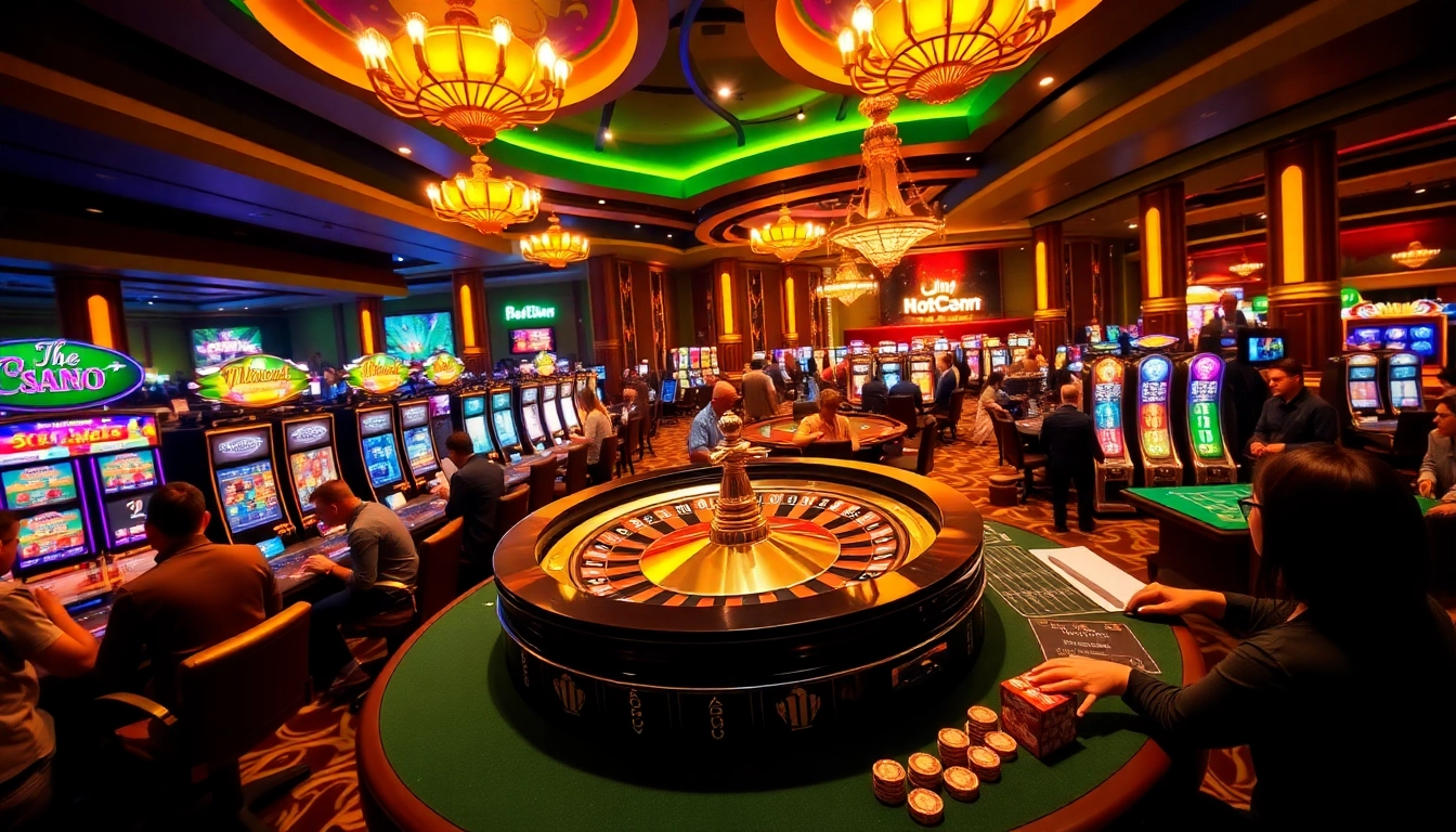 Enjoying a thrilling game experience at https://bem88.com with exciting casino tables and slot machines.