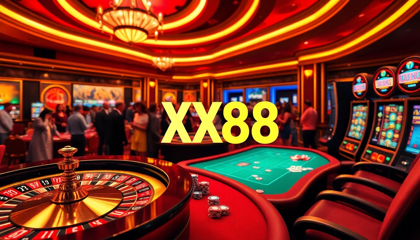 Experience thrilling gameplay at the XX88 casino with vibrant tables and exciting poker action.