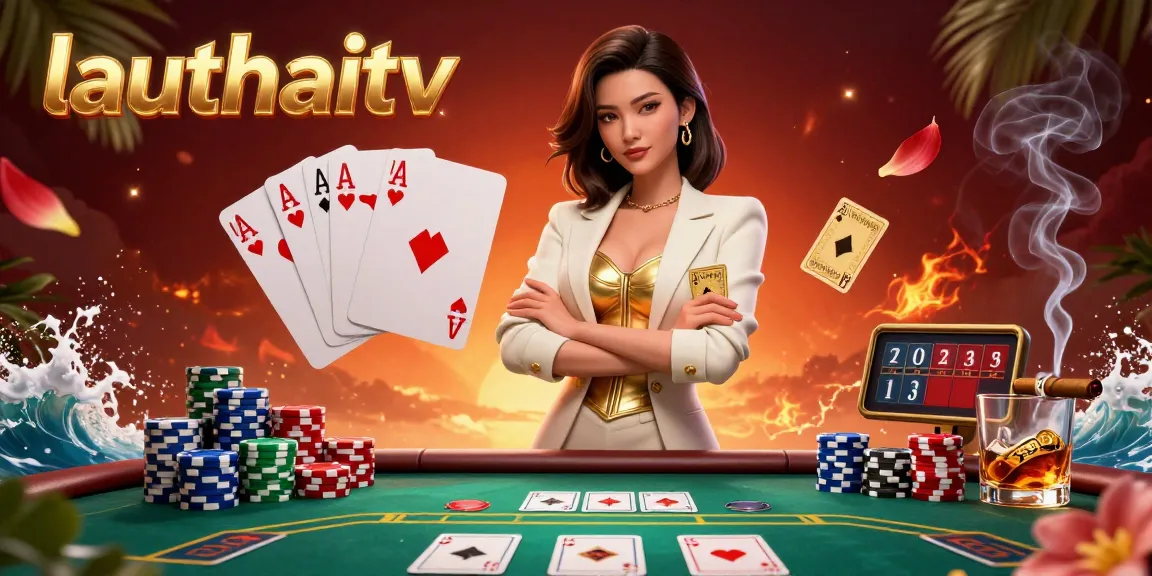 Experience high-stakes poker action with lauthaitv in a lavish casino environment full of excitement.