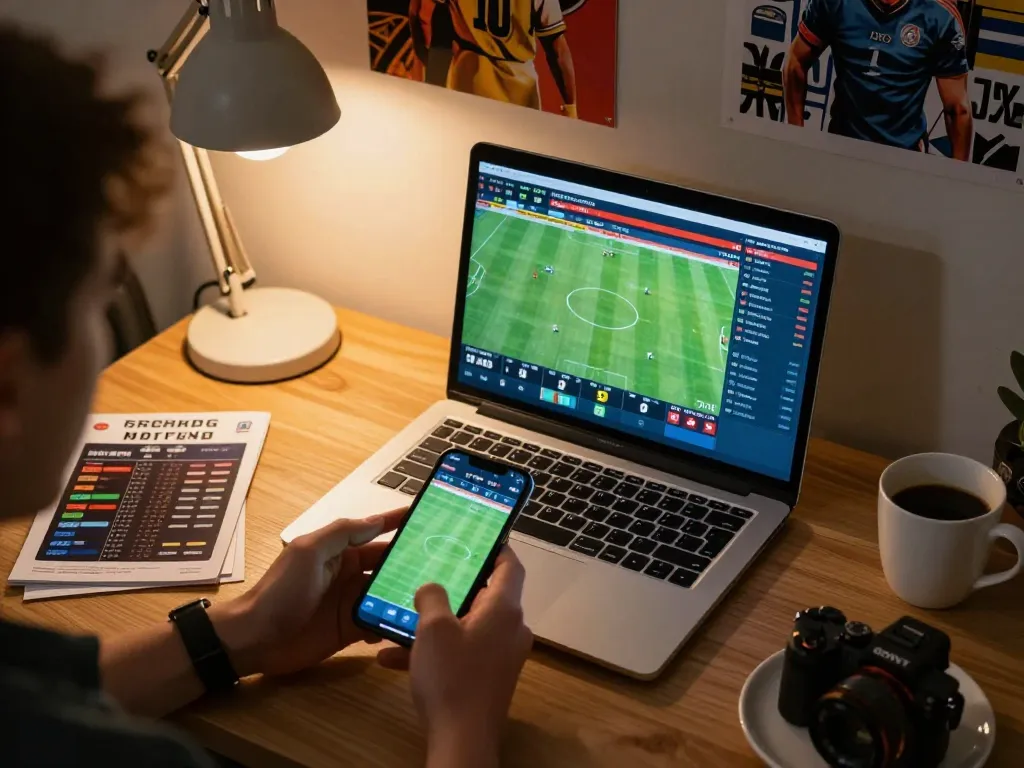 Bongdalu user actively placing sports bets on smartphone with live statistics displayed.