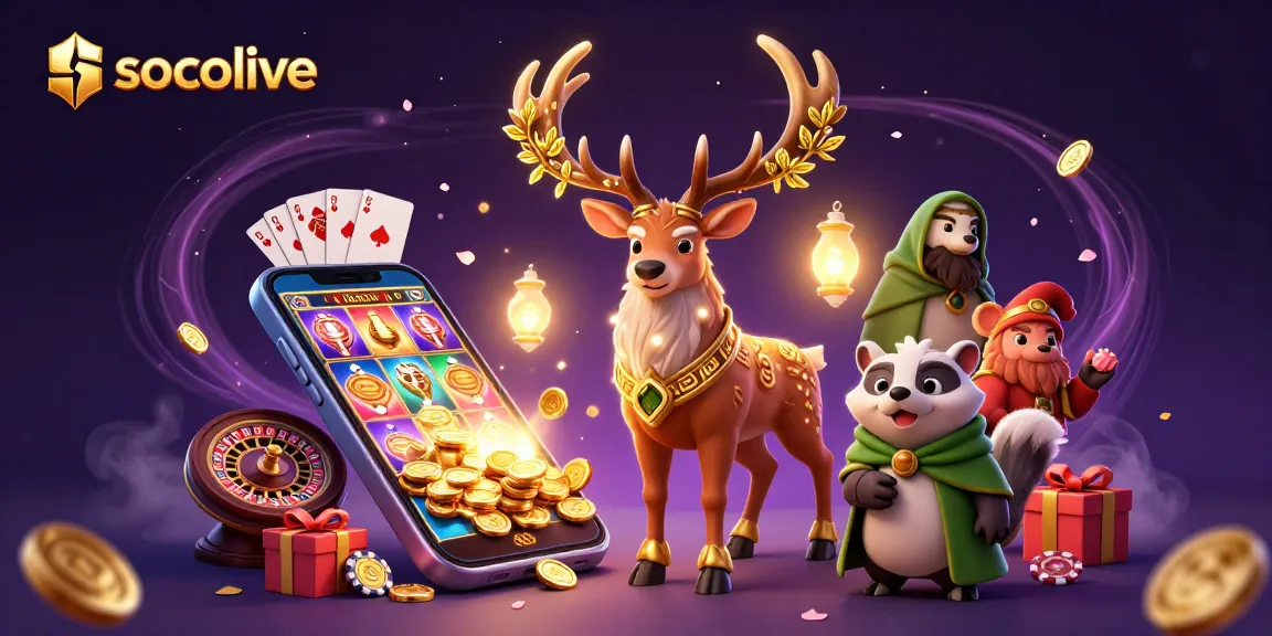 Socolive offers immersive gaming experiences showcasing colorful slot games and engaging betting environments.
