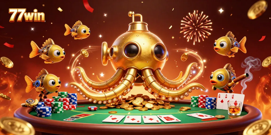 Explore winning strategies at 77win, featuring dynamic 3D characters in an exciting casino atmosphere.