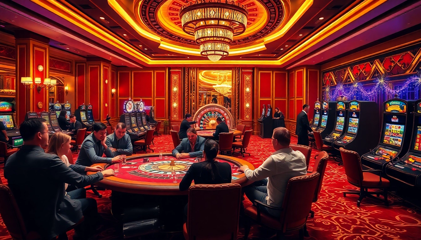 Experience the excitement of MM88 as players enjoy thrilling casino games and vibrant slot machines.