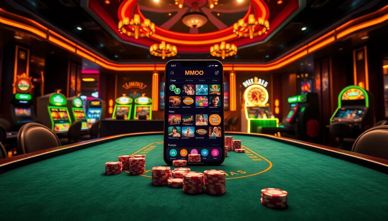 Experience the thrill of the casino with the MMOO APP showcasing exhilarating games and strategic betting.