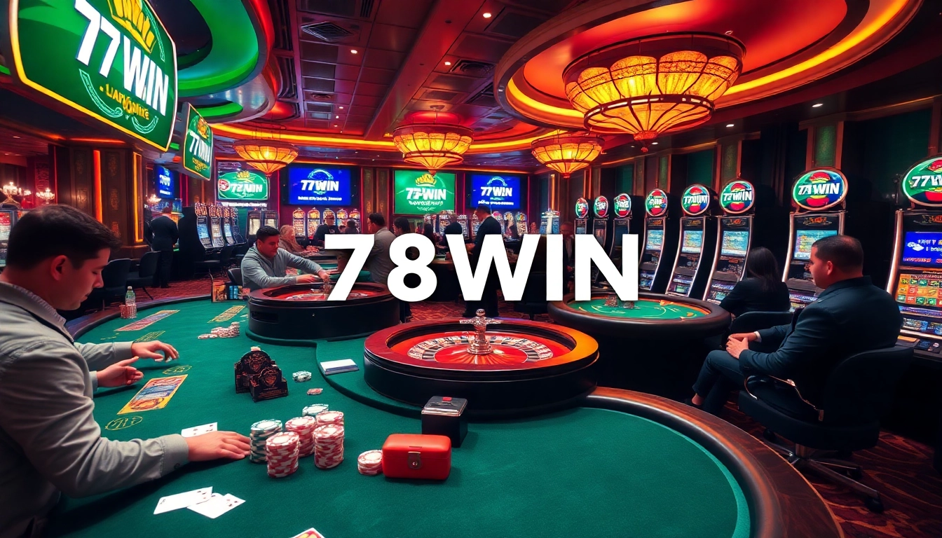 Winning excitement at 78WIN casino showcasing vibrant games and thrilling experiences.