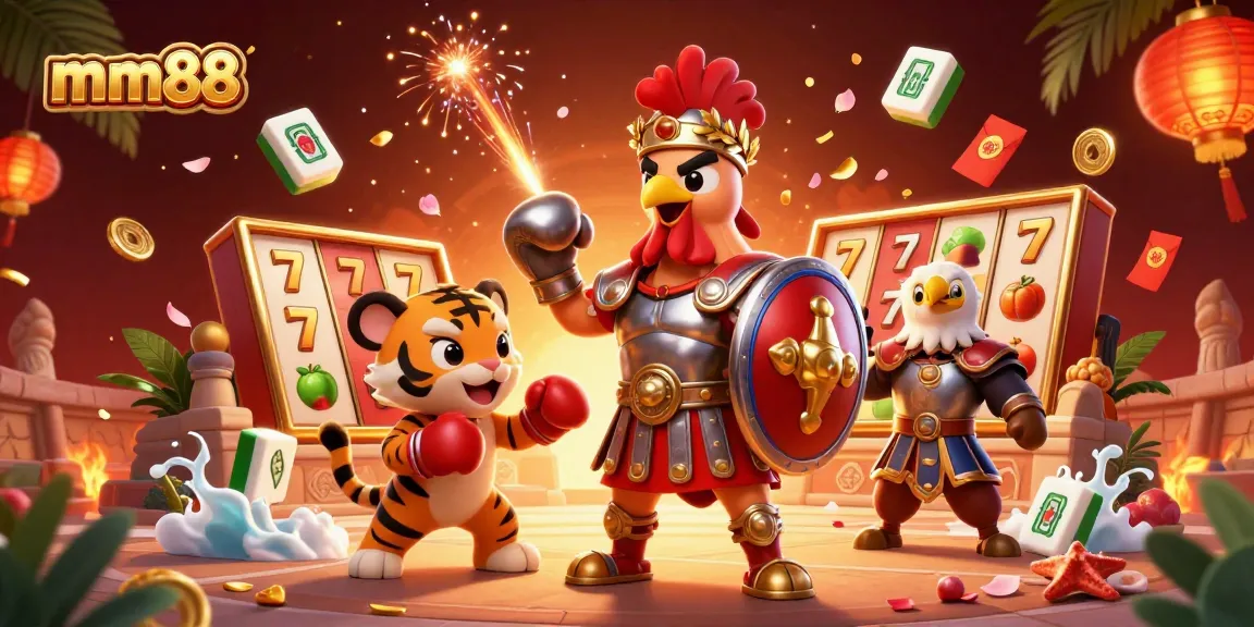 Engage in thrilling gameplay at mm88 with vibrant casino elements and exciting characters.