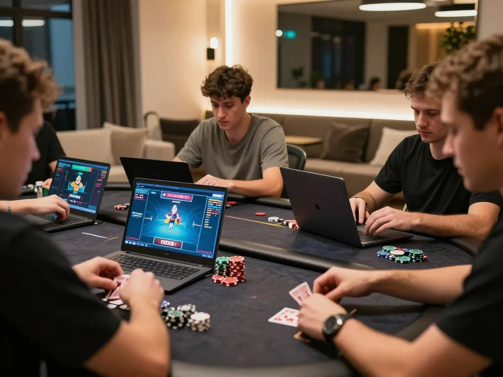 Engaged players enjoying poker games on bayvip with dynamic screens and strategic gameplay.