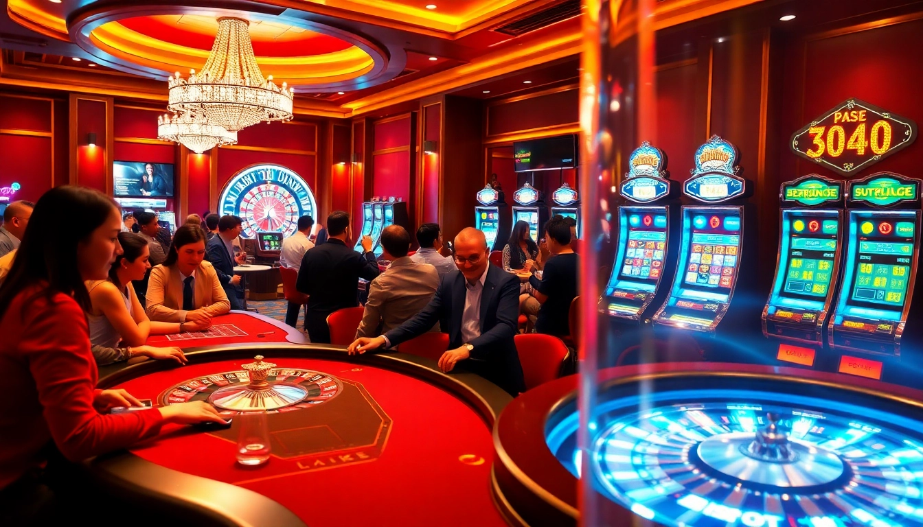 Excited players experience the thrill of poker at lucky88's luxury casino tables.