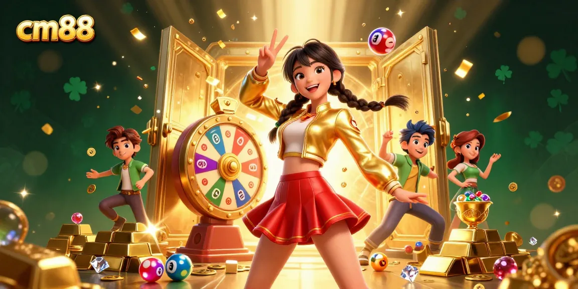 Experience excitement with cm88 in a vibrant casino atmosphere filled with sparkling treasures and engaging gaming elements.