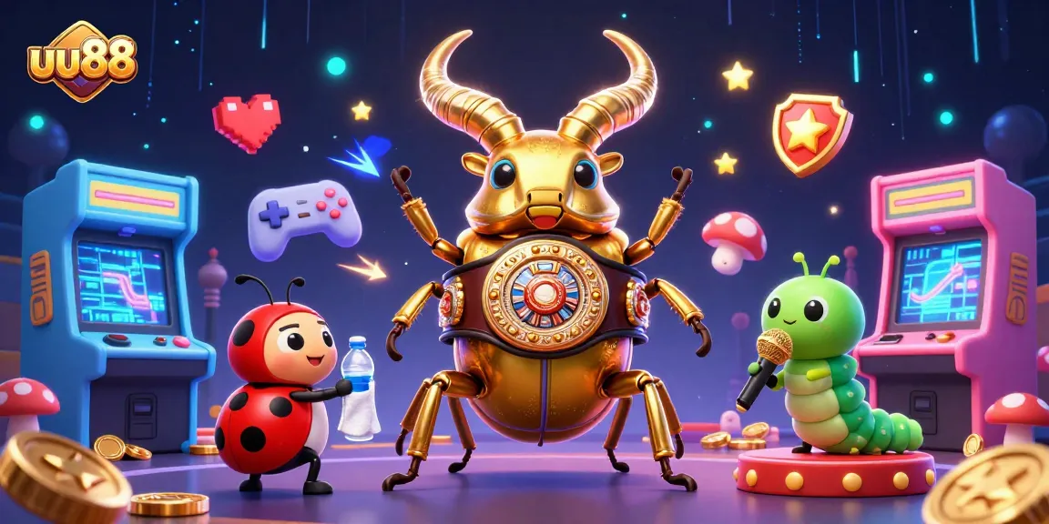 Experience thrilling action with uu88's gaming characters in a vibrant, animated casino world.
