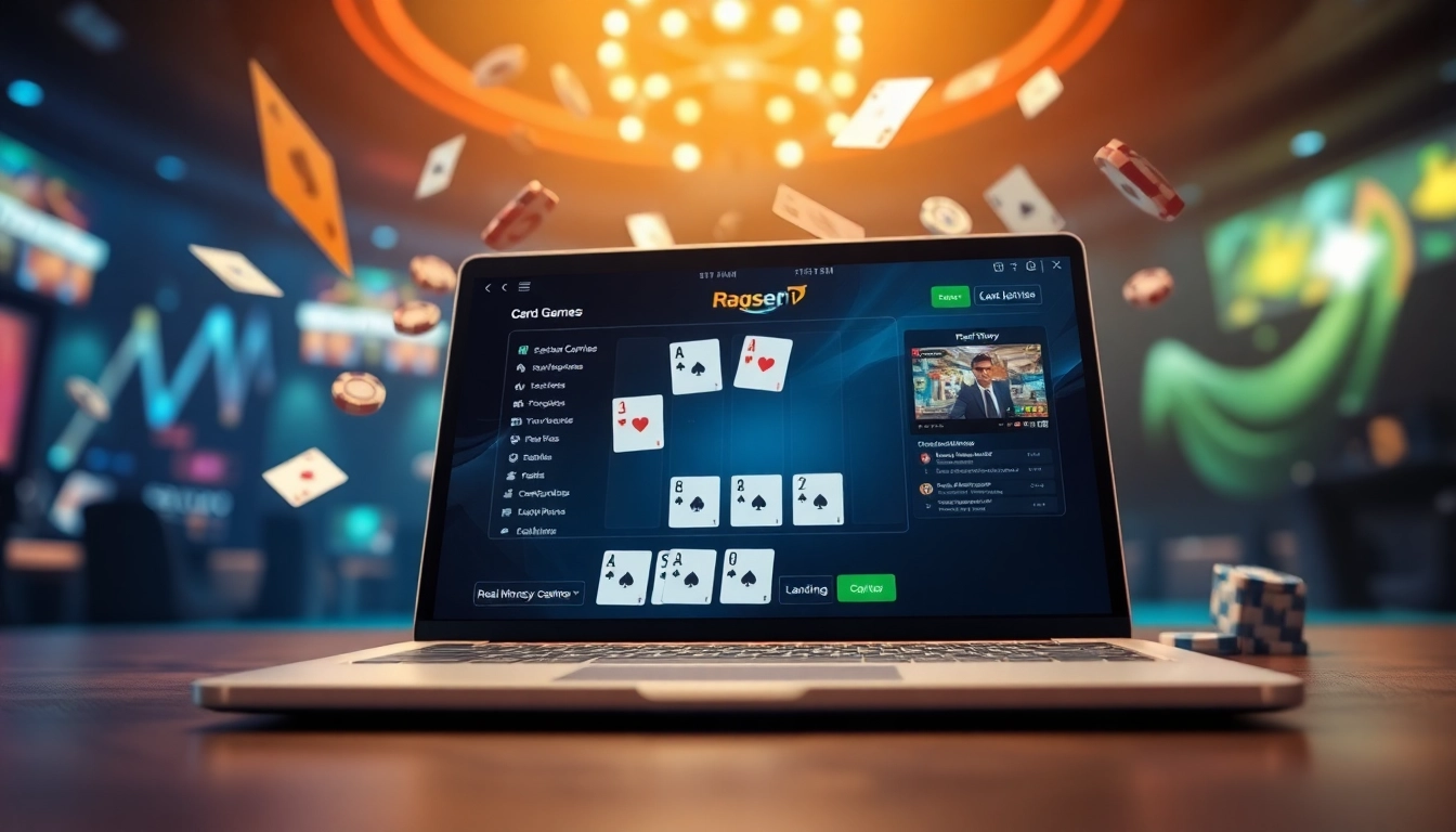 Exciting online gaming interface showcasing topgamebaidoithuong.mx with vibrant rewards and card elements.
