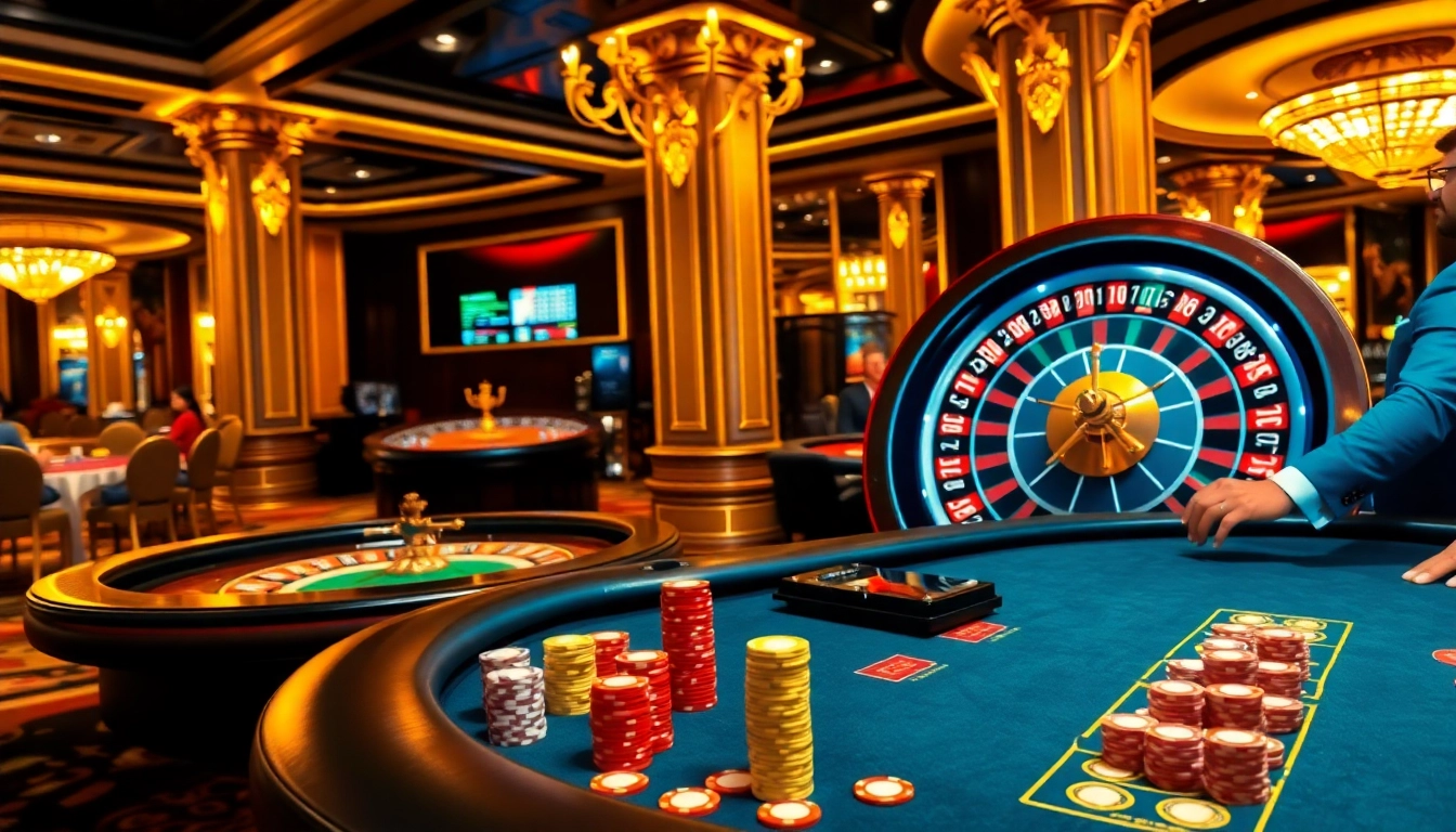 Engaging poker game scene at https://mm88.agency/, featuring vibrant chips and competitive players.