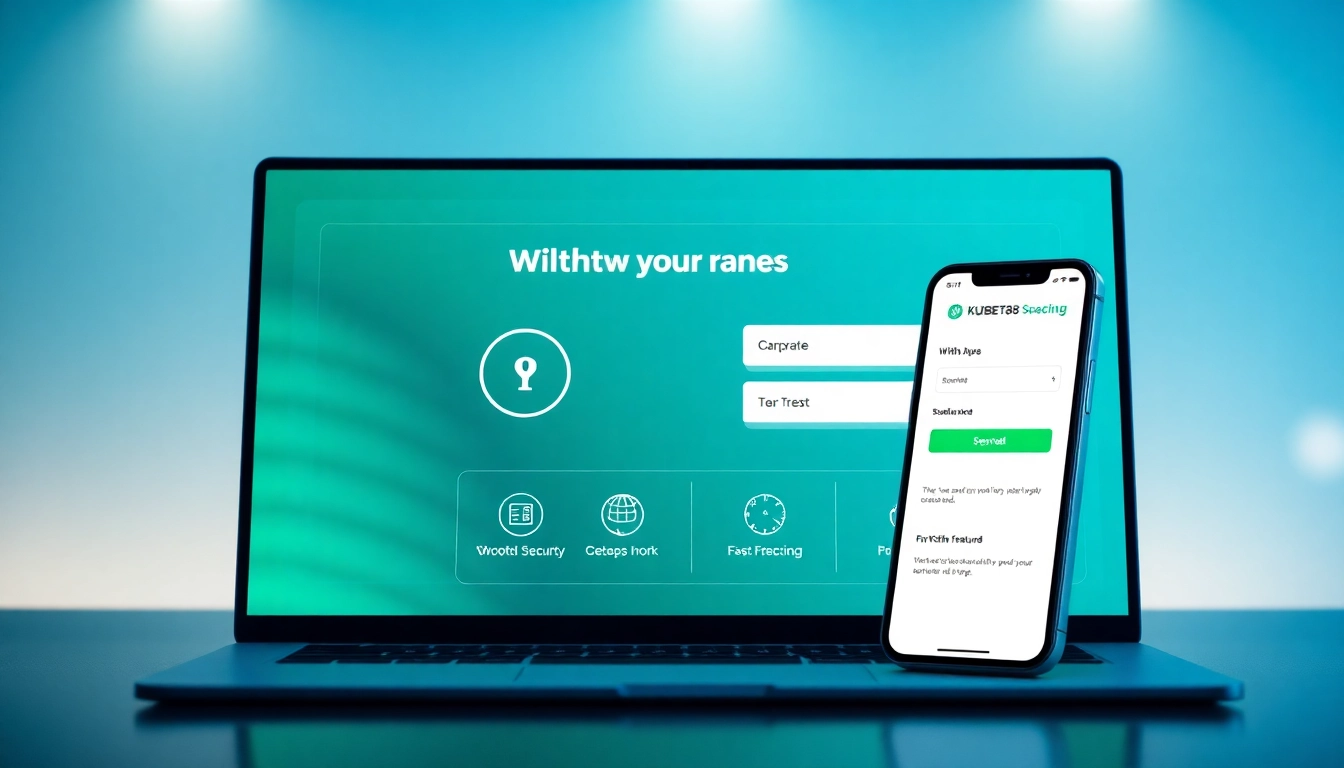 Rút Tiền KUBET88 – Trải Nghiệm Giao Dịch An Toàn Và Linh Hoạt with a modern online banking interface.