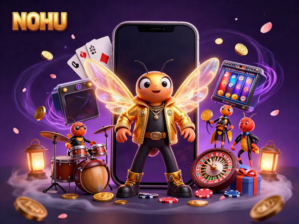 Experience big wins with NOHU's colorful slot games featuring our rock star cicada and dynamic characters.