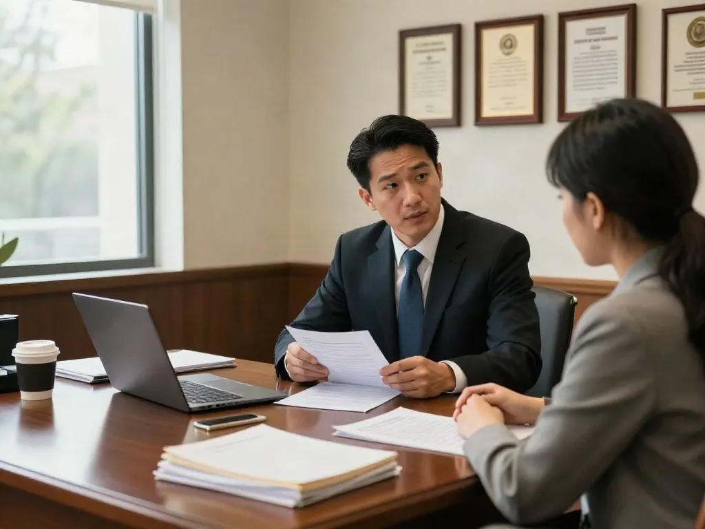 Best DUI lawyers Cherokee County GA providing legal guidance in a professional office.