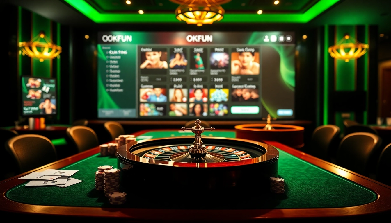 Experience thrilling action at OKFUN's luxury casino gaming table.
