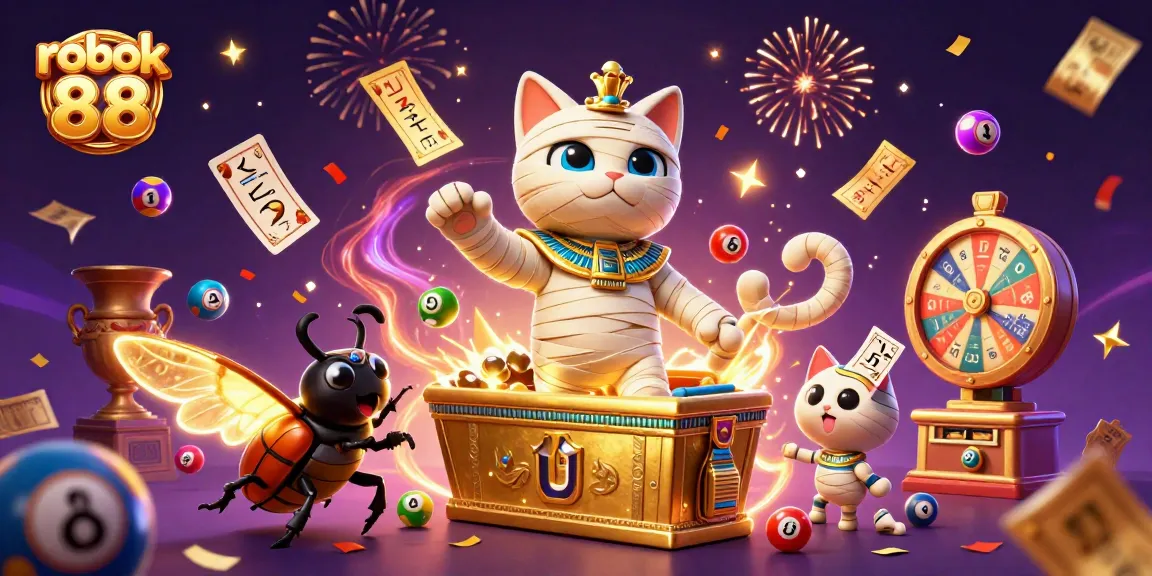 Experience the excitement with rokok 88 in a dynamic casino scene featuring colorful lottery elements.