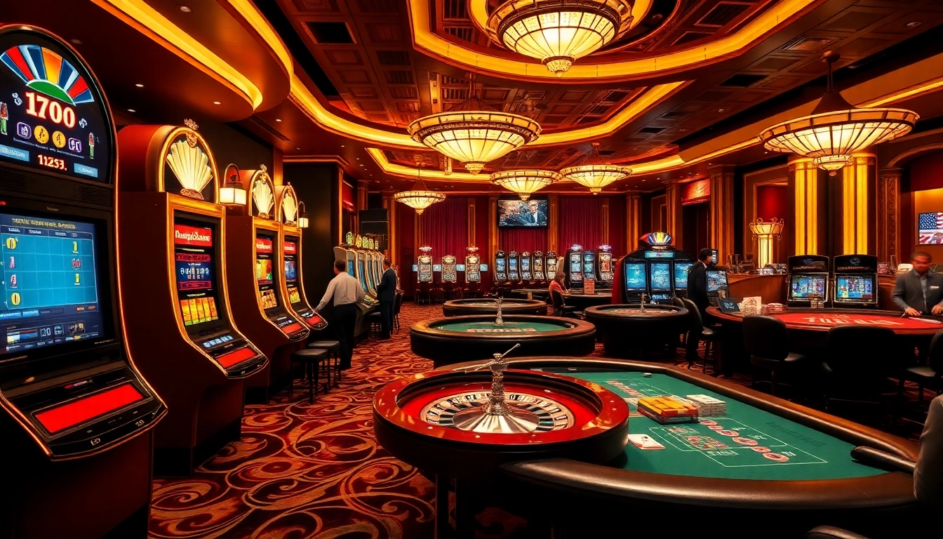 Players experiencing excitement at nhà cái 58WIN, engaging with casino games and slot machines.