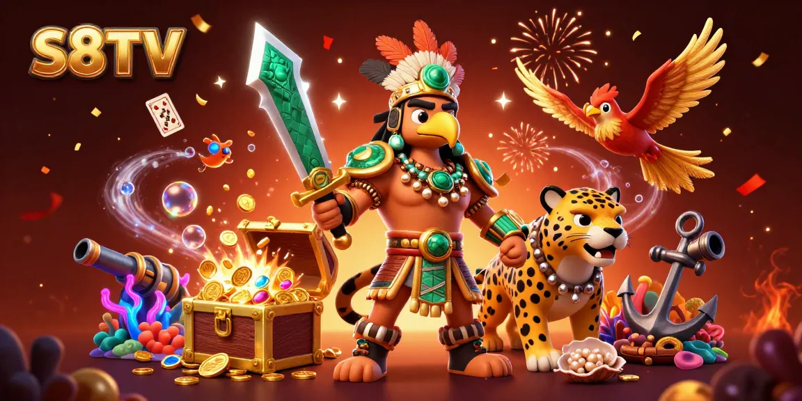 S8TV delivers thrilling sports betting excitement with dynamic visuals of epic warriors and treasures.