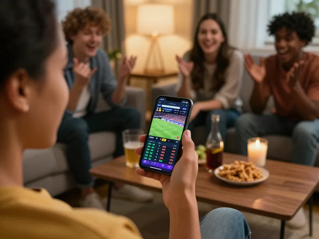 Place bets on Vebo TV using a mobile app in a cozy social setting