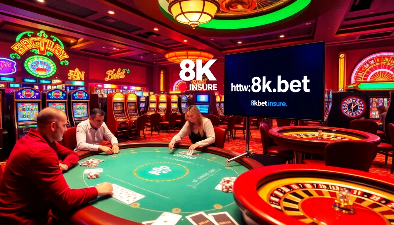Experience excitement at https://8kbet.insure/ with a vibrant casino atmosphere showcasing poker and slots.