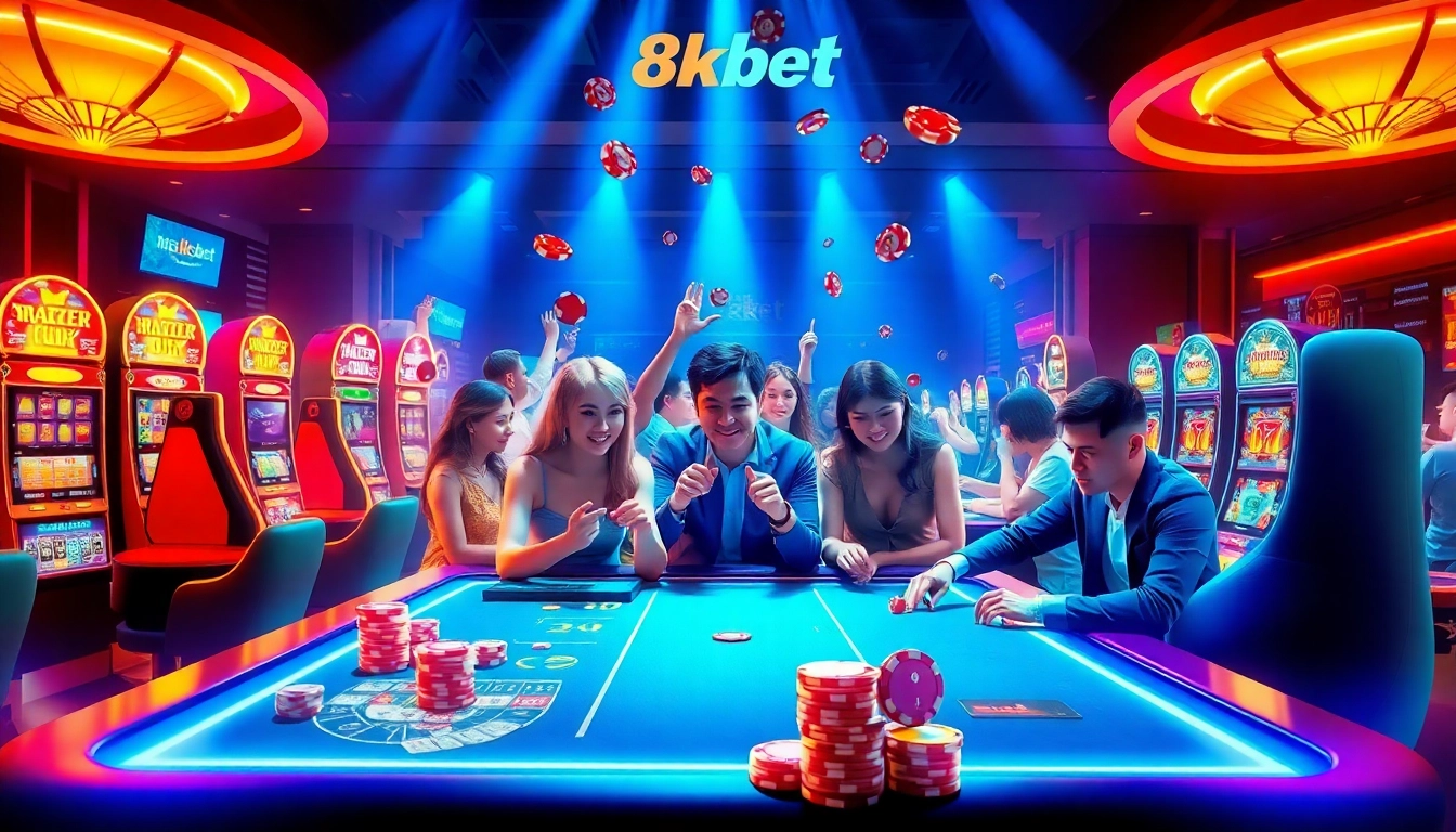 Experience high-stakes gaming action at nhà cái 8kbet with vibrant casino visuals and exciting gameplay.