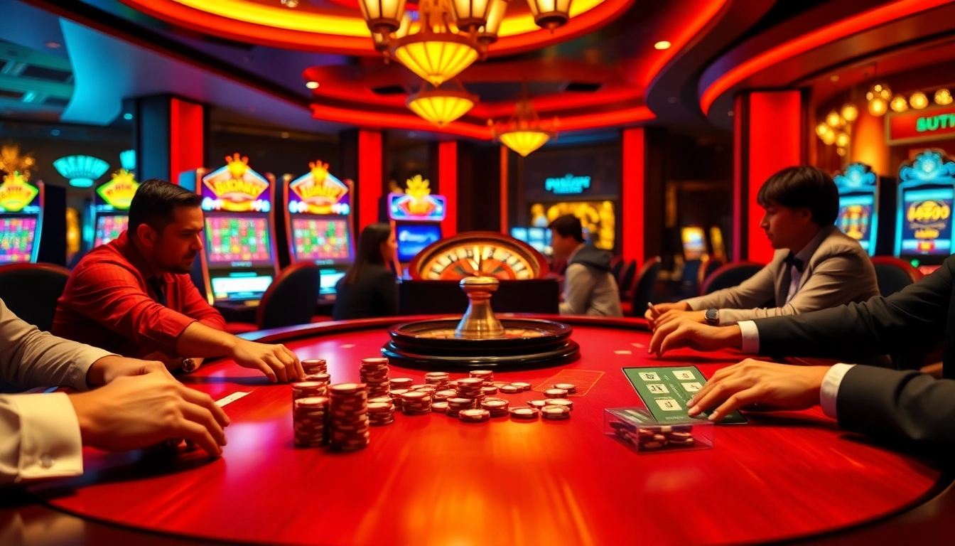 Experience luxury excitement as players strategize at the poker table on https://98wina8.com/.
