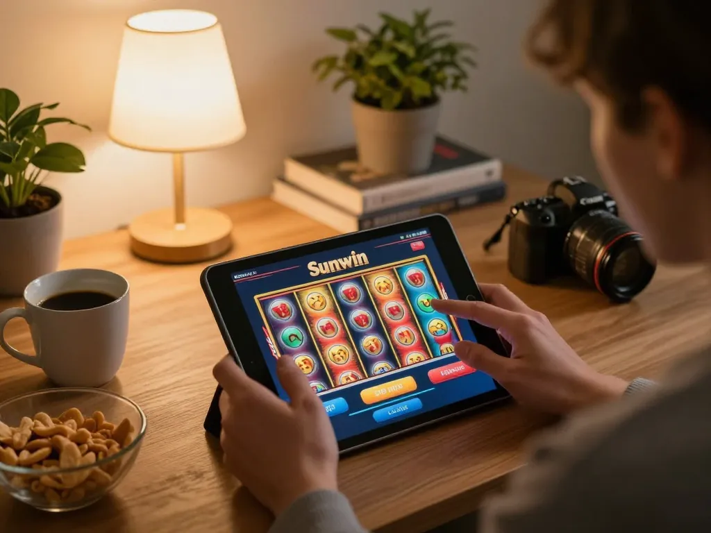 Tải Sun win and enjoy exciting online slots while relaxing at home with a tablet.