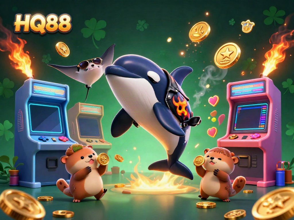 Experience thrilling gameplay at HQ88 with dynamic characters and vibrant casino elements.