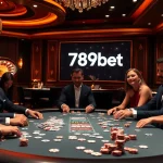 Engage in an exciting round of poker at 789bet's stunning casino setting.