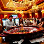 Experience the thrill of 23win with players enjoying a vibrant casino scene full of action and excitement.