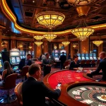 A vibrant casino scene that embodies 65A with energized players at tables and slot machines.