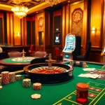 S8 game players enjoying a sophisticated casino experience with poker chips and a roulette wheel.