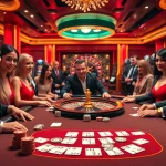 Engaging scene at FLY88 highlighting luxury casino excitement with poker tables and roulette.