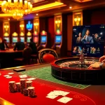Engage in exhilarating gameplay at rr88.com with thrilling casino tables and vibrant poker chips.