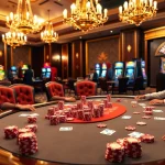 Engaging poker game at mm88 casino with vibrant cards and chips.