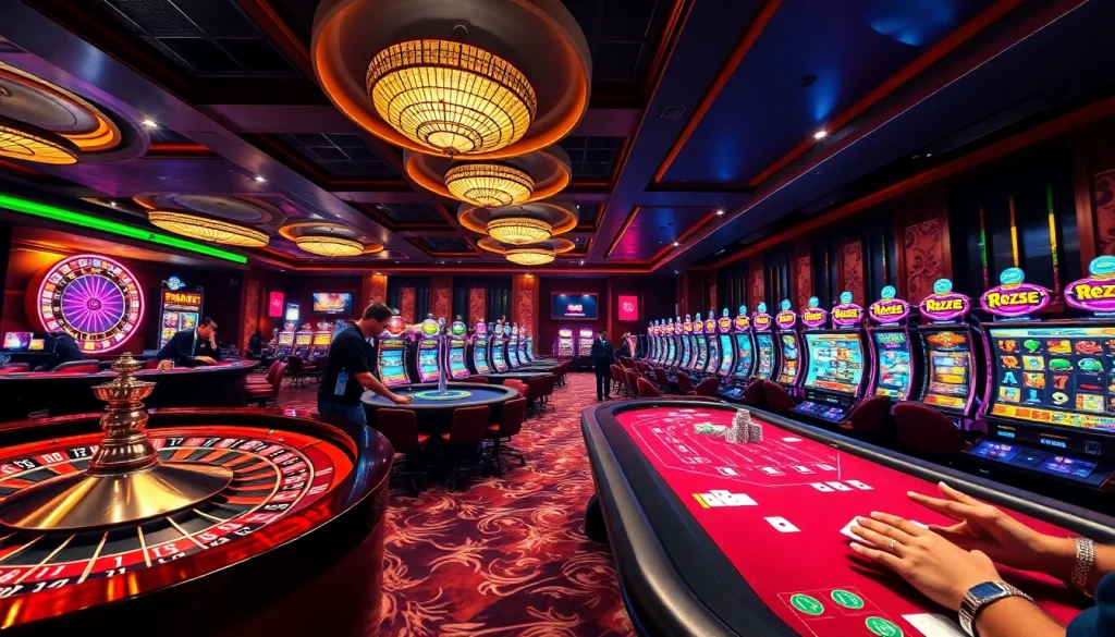 Experience the elegance of max88 with players enjoying thrilling games at a vibrant casino.