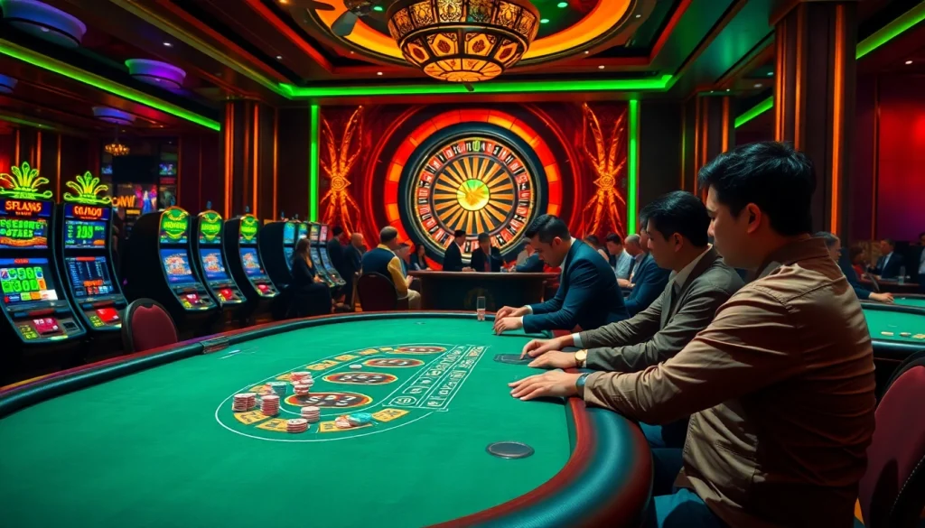 Experience the thrill of winning at uu88 with vibrant casino tables and intense gameplay.