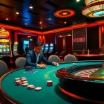 Experience the excitement of gambling at KU88 casino with poker, slot machines, and a vibrant atmosphere.
