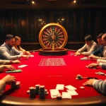 Players engaging in a high-stakes poker game at https://bj88h.org/ casino.