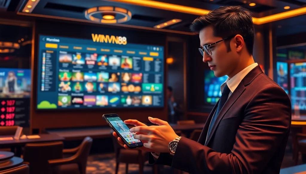 Experience the excitement of online betting at winvn88.live with a sleek visual representation.
