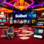 Experience the thrill of gaming at Soibet with poker chips and roulette table.